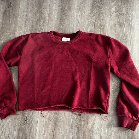 crew neck crop sweater - Picture 1 of 1